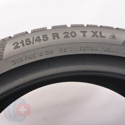 4. 215 45 20 1x CONTINENTAL 215/45 R20 95T XL WinterContact TS 850 P Winterreifen 2020 VOLL WIE NEU 