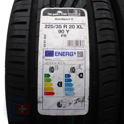 2. 2 x UNIROYAL 225/35 R20 90Y XL RainSport 5 Sommerreifen 2022 WIE NEU VOLL