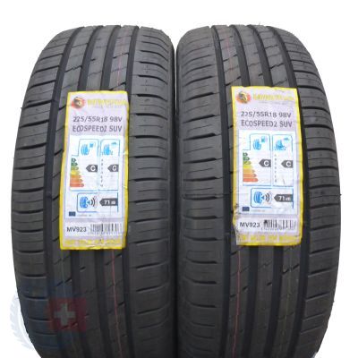 2 x MINERVA 225/55 R18 98V Ecospeed 2 SUV Sommerreifen 2019 WIE NEU VOLL