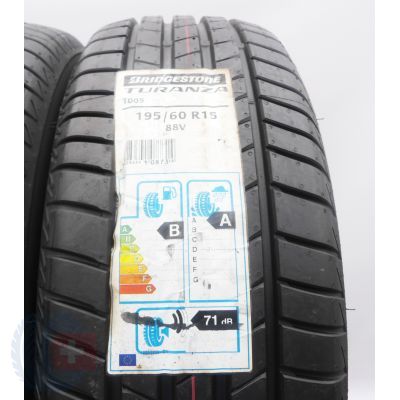 3. 195 60 15 2x BRIDGESTONE 195/60 R15 88V Turanza T005 Sommerreifen 2019 VOLL WIE NEU