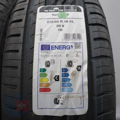 2. 215 55 18 4x UNIROYAL 215/55 R18 99V XL RainSport5 Sommerreifen 2024 WIE NEU VOLL