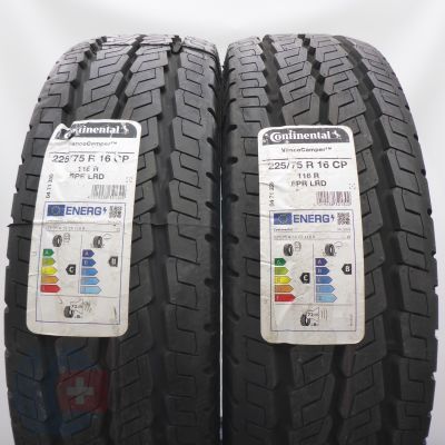 225 75 16CP 2x CONTINENTAL 225/75 R16CP116R Vanco Camper Sommerreifen 2021 Ungebraucht   