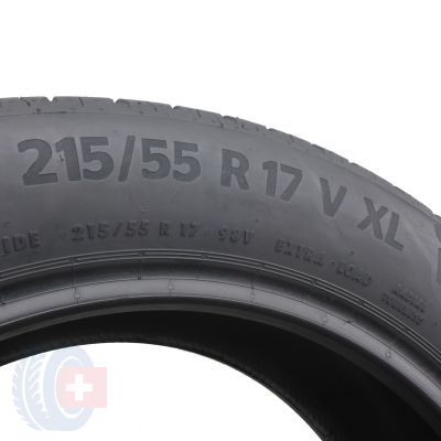 6. 2 x CONTINENTAL 215/55 R17 98V XL Eco Contact 6 Sommerreifen  2021 5.8-6mm 