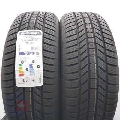 215 55 17 2xCONTINENTAL 215/55 R17 94H Winterreifen 2021 Ungebraucht  