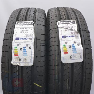 215 75 16C 2x CONTINENTAL 215/75 R16C 116/114R VanContact Ultra Sommerreifen 2022 WIE NEU VOLL