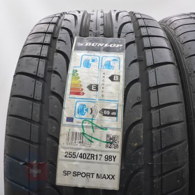 2. 255 40 17 2x DUNLOP 255/40 R17 98Y XL SP Sport Maxx Sommerreifen 2017 Ungebraucht  