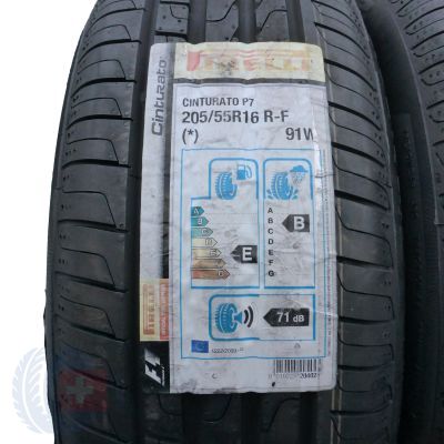 2. 205 55 16 2x PIRELLI 205/55 R16 91W Cinturato P7 RFT BMW Sommerreifen 2018 VOLL WIE NEU 