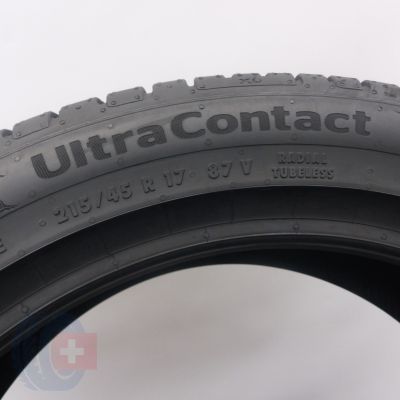 6. 215 45 17 4x CONTINENTAL 215/45 R17 87V XL UltraContact Sommerreifen 2022 VOLL WIE NEU