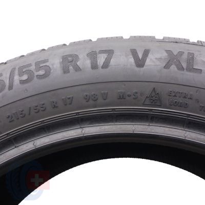 3. 215 55 17 1x CONTINENTAL 215/55 R17 98V XL WinterContact TS870P Winterreifen 8,5mm 2023