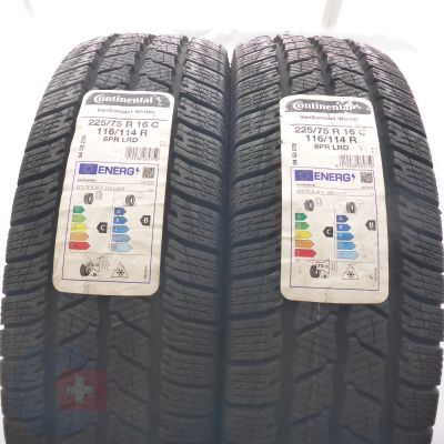 4. 225 75 16C 4x CONTINENTAL 225/75 R16C116/114R VanContact Winter Winterreifen 2022 VOLL