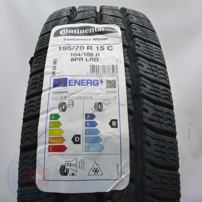 195 70 15C 1x CONTINENTAL 195/70 R15C 104/102R VanContact Winterreifen 2023 VOLL