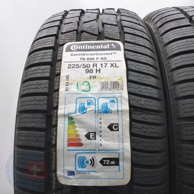 2.  225 50 17 2x CONTINENTAL 225/50 R17 98H XL ContiWinterContact TS 830 P A0 Winterreifen 2019 Ungebraucht   