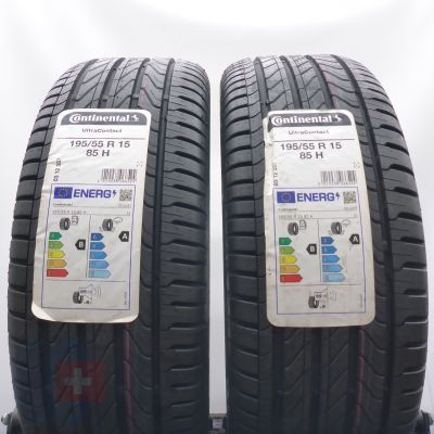 3. 195 55 15 4x CONTINENTAL 195/55 R15 85H UltraContact Sommereifen 2022 Ungebraucht   