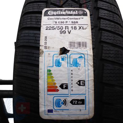 3. 1 x CONTINENTAL 225/50 R18 99V XL RunFlat ContiWinterContact Ts830P Winterreifen 2013 UNGEBRAUCHT