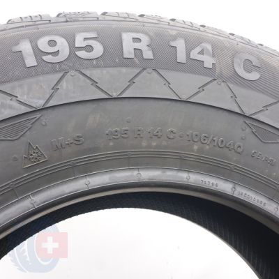 5. 195 80 14C 2x CONTINENTAL 195/80 R14C 106/104Q VancoWinter 2 Winterreifen 2022 Ungebraucht   