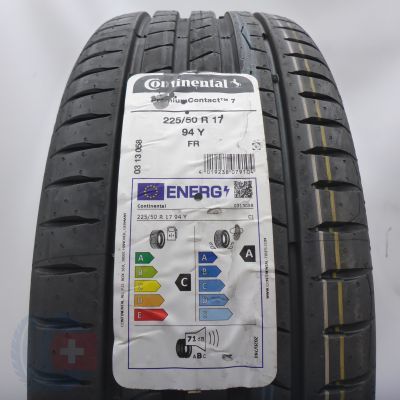 225 50 17 1x CONTINENTAL 225/50 R17 94Y PremiumContact7 Sommerreifen 2025 VOLL