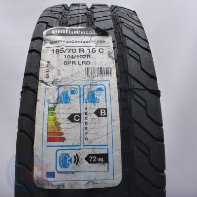 195 70 15C 1x CONTINENTAL 195/70 R15C 104/102R ContiVanContact 100 Sommerreifen 2019 VOLL WIE NEU