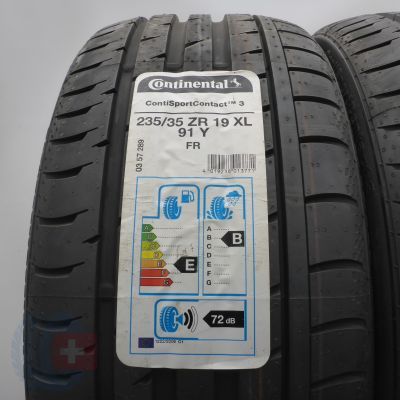 2. 235 35 19 2x CONTINENTAL 235/35 ZR19 91Y XL ContiSportContact 3 Sommerreifen 2020  Ungebraucht  