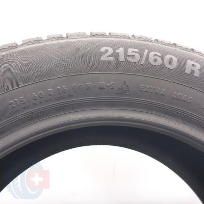 5. 215 60 R16 1x CONTINENTAL 215/60 R16 99H XL ContiWinterContact TS 830 P Winterreifen 2020 Ungebraucht  