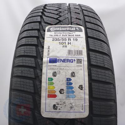235 55 19 1x CONTINENTAL 235/55 R19 101H WinterContact TS850P SUV RunFlat Winterreifen 2020 VOLL