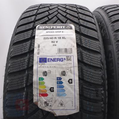 2.  225 40 18 2x SEMPERIT 225/40 R18 92Y XL Speed-Grip 5 Winterreifen 2024 VOLL WIE NEU 