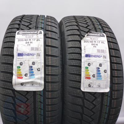 3. 205 40 17 4x CONTINENTAL 205/40 R17 84H XL WinterContact TS 850 P Winterreifen 2023 VOLL WIE NEU  