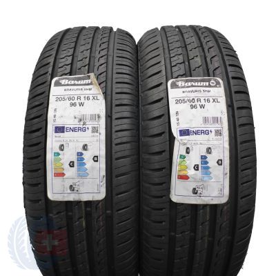205 60 16 2x BARUM 205/60 R16 96W XL Bravuris 5 Sommerreifen 2022 VOLL WIE NEU 