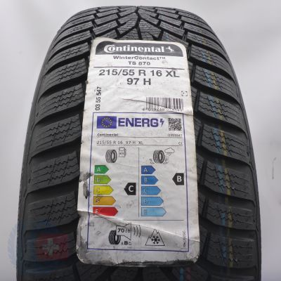 215 55 16 1x CONTINENTAL 215/55 R16  97H XL WinterContact TS 870 Winterreifen 2022 Ungebraucht  
