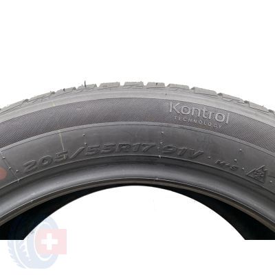 4. 2 x HANKOOK 205/55 R17 91V Kinergy 4S H740 Ganzjahresreifen 2019, 2022 6,8-7,2mm