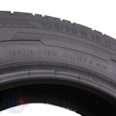 6. 2 x CONTINENTAL 195/70 R15 C 104/102R  ContiVanContact 100 Sommerreifen 2016  7-8mm