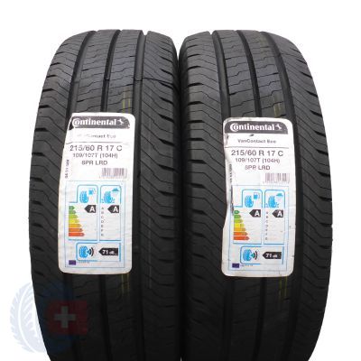 4. 215 60 17C 4x CONTINENTAL 215/60 R17C 109/107T VanContact Eco Sommerreifen 2021 VOLL Wie Neu