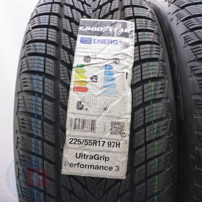 2.  225 55 17 2x GOODYEAR  225/55 R17  97H UltraGrip Performance 3 Winterreifen 2023 VOLL WIE NEU  