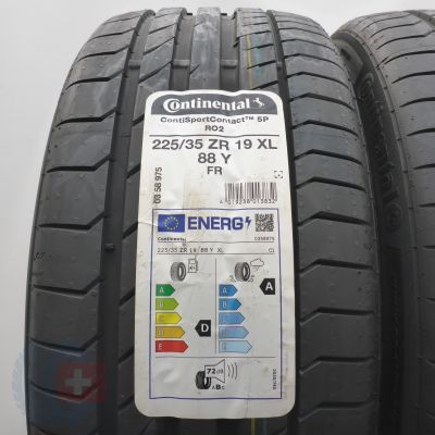 2.  225 35 19 2x CONTINENTAL 225/35 ZR19 88Y XL ContiSportContact 5P R02 Sommerreifen 2022 Ungebraucht  
