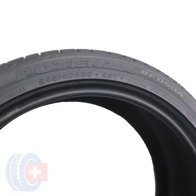 5. 2 x BRIDGESTONE 245/40 R20 95Y Potenza RE 050A Sommerreifen 2008/09 5,6-6mm