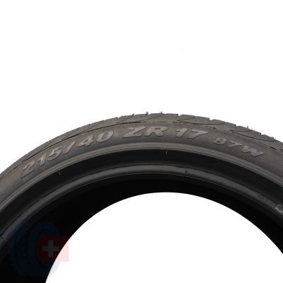4. 215 40 17 2x PIRELLI 215/40 ZR17 87W XL PZero Nero GT Sommerreifen 2018 WIE NEU VOLL