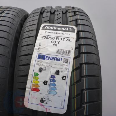 3.  205 50 17 2x CONTINENTAL 205/50 R17 93Y XL PremiumContact 6 Sommerreifen 2021/24 VOLL WIE NEU 