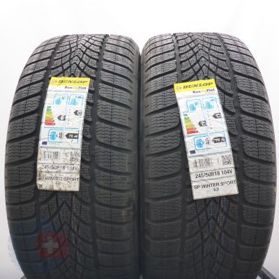 3. 245 50 18 4x DUNLOP 245/50 R18 104V XL SP Winter Sport 4D RFT M0E EXT Winterreifen 2018 Ungebraucht   