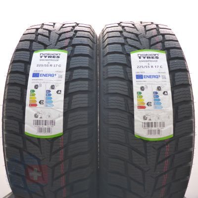 225 55 17C 2x NOKIAN 225/55 R17C 109/107T SnowProof C Winterreifen 2025 VOLL WIE NEU  