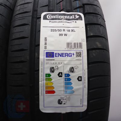 3. 225 50 18 4x CONTINENTAL 225/50 R18 99W XL PremiumContact6 BMW Sommerreifen 2025 VOLL WIE NEU