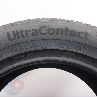 6. 215 55 16 4x CONTINENTAL 215/55 R16 93W UltraContact Sommerreifen 2024 VOLL WIE NEU 
