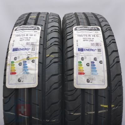 3. 195 75 16C 4x CONTINENTAL 195/75 R16C 107/105R ContiVanContact 200 Sommerreifen 2021 VOLL