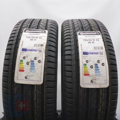 195 55 15 2x CONTINENTAL 195/55 R15 85H UltraContact Sommerreifen 2022 Ungebraucht  