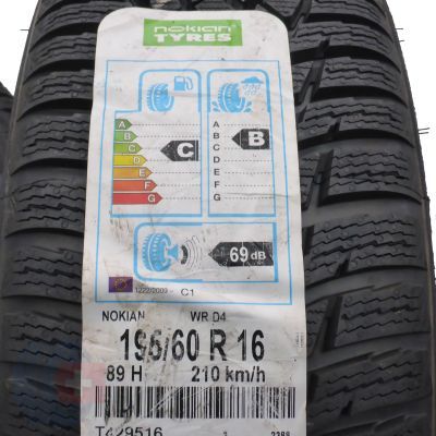 2. 2 x NOKIAN 195/60 R16 89H WR D4 Winterreifen 2017 WIE NEU VOLL