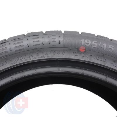 5. 195 45 16 4x CONTINENTAL 195/45 R16 84V XL ContiEcoContact 5 Sommerreifen 2022 WIE NEU VOLL