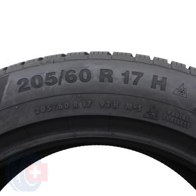 4. 2 x CONTINENTAL 205/60 R17 93H WinterContact TS850P Winterreifen 2016 WIE NEU VOLL