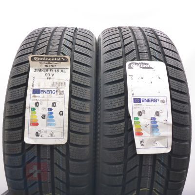 215 45 18 2x CONTINENTAL 215/45 R18 93V XL WinterContact TS 870 P Winterreifen 2022/23 Ungebraucht  