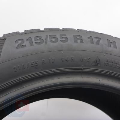 7. 215 55 17 2x CONTINENTAL 215/55 R17 94H WinterContact TS 850 P Winterreifen 2019 6,2mm