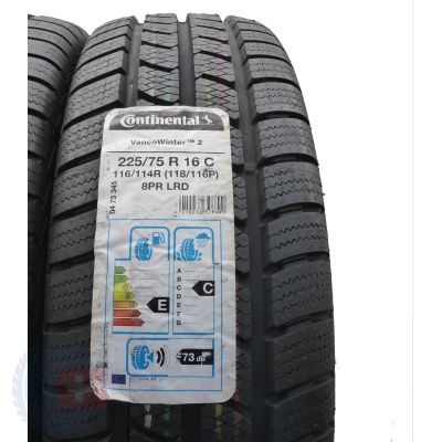 3. 225 75 16C 2x CONTINENTAL 225/75 R16C  116/114R VancoWinter 2 Winterreifen 2020 VOLL WIE NEU 