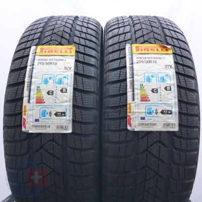 5.  215 50 18 4x PIRELLI  215/50 R18 92V Winter Sottozero 3 Winterreifen 2019 Ungebraucht   