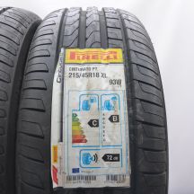 2. 215 45 18 2x PIRELLI 215/45 R18 93W XL Cinturato P7 Sommerreifen 2020 Ungebraucht  